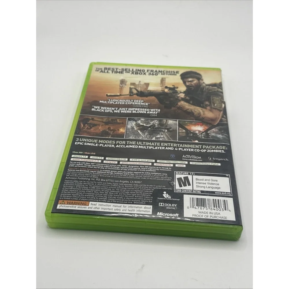 Call of Duty: Black Ops (Microsoft Xbox 360, 2010) Game, Read Desc, Works